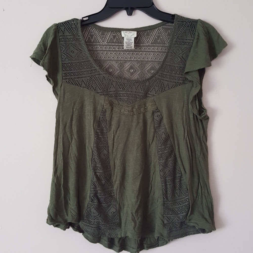 Belle du jour lace inset top